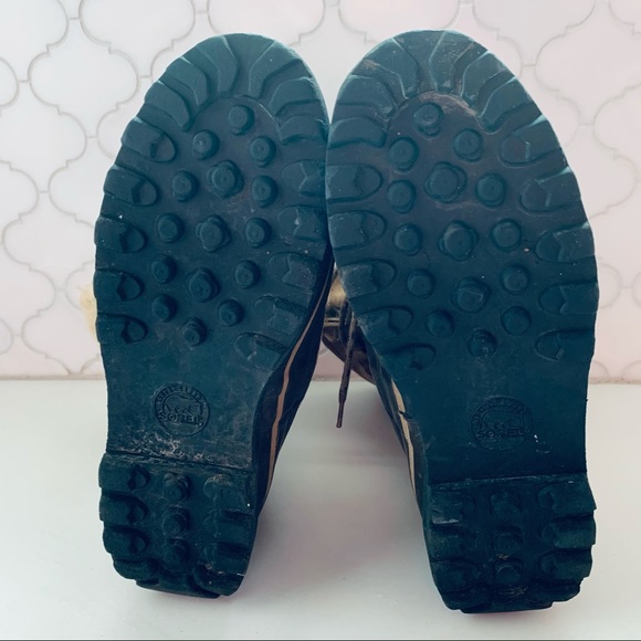 Sorel Alpine 'Vintage Caribou' Black & Tan Boots Size 4 - Picture 6 of 9